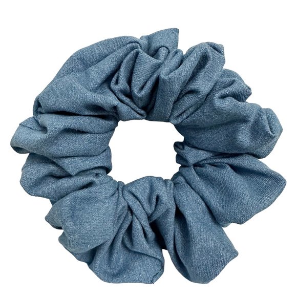 Scrunchie, Brand New Handmade Light Blue Denim Large Scrunchie for all hair type - Picture 1 of 1